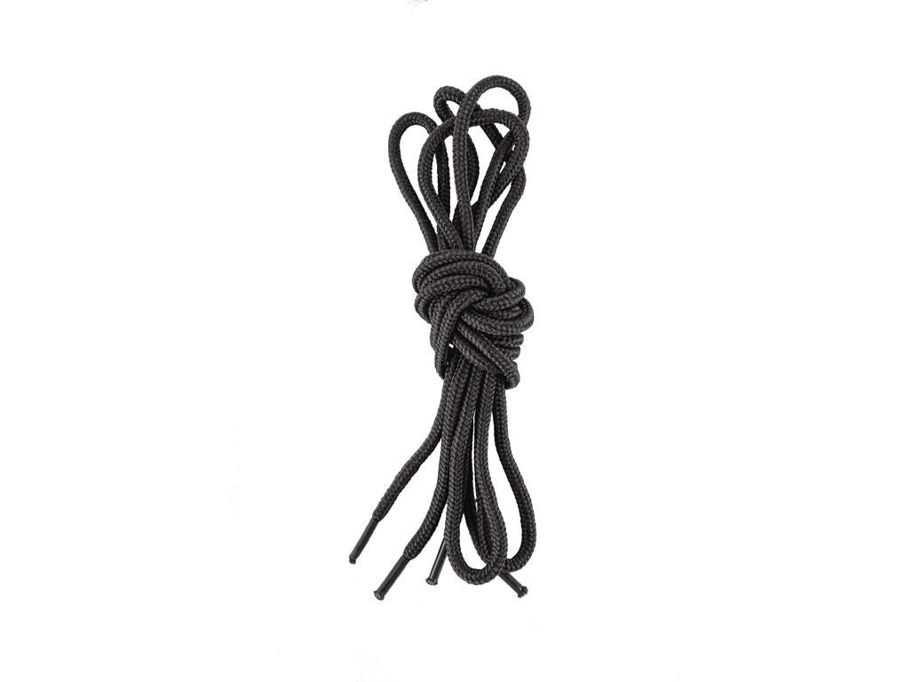 Rounded shoelaces: Tkaničky do obuvi kulaté, 130 cm, černé.