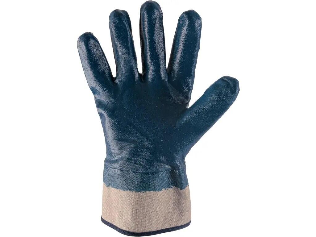 Gloves CXS PELA: Gloves dipped in blue nitrile with tough cuff. Recommended application: construction, humid environments, agriculture, collection of garbage, water supply and san…