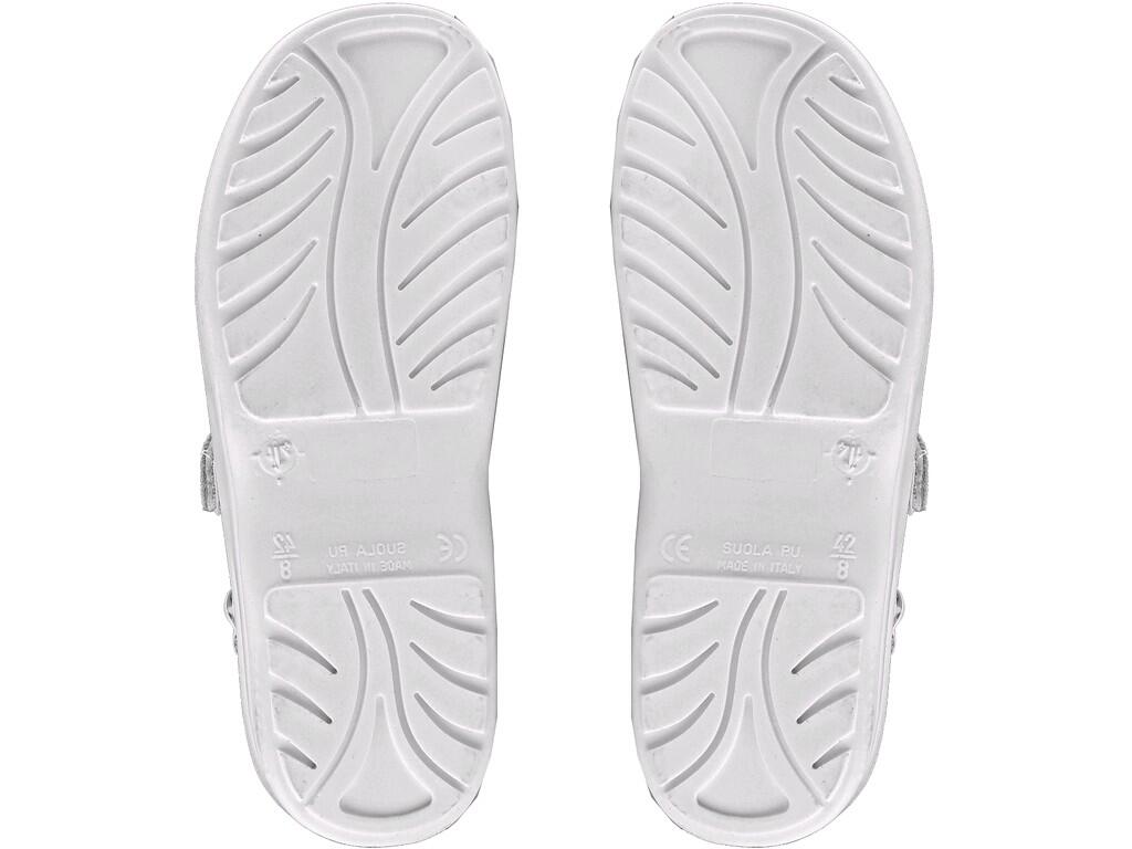 Sandals MIKA: Sandal, ladies ́, leather with full cap, perforated with velcro fastening and heel band. Material: natural leather, antistatic, antislip PU outsole.