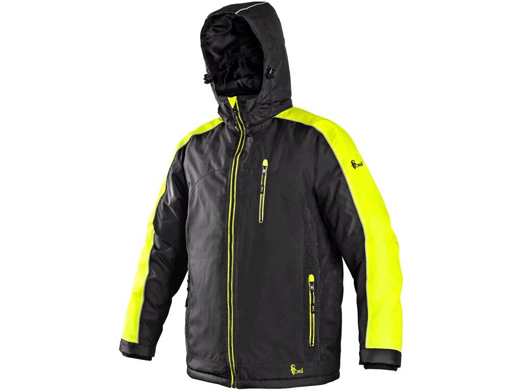 Jacket CXS BRIGHTON: Men’s padded jacket, water-resistant and windproof, underarm ventilation, detachable hood, elastic inner cuff in sleeves, tightening at the bottom, taped seam…