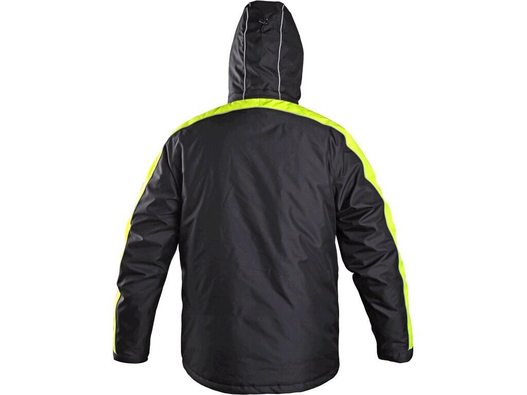 Jacket CXS BRIGHTON: Men’s padded jacket, water-resistant and windproof, underarm ventilation, detachable hood, elastic inner cuff in sleeves, tightening at the bottom, taped seam…