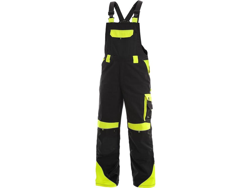 Bibpants CXS SIRIUS BRIGHTON: Men´s bibpants, reinforced knees with possibility to insert knee protectors, waist with belt loops, front pockets, multifunctional side pockets, back…