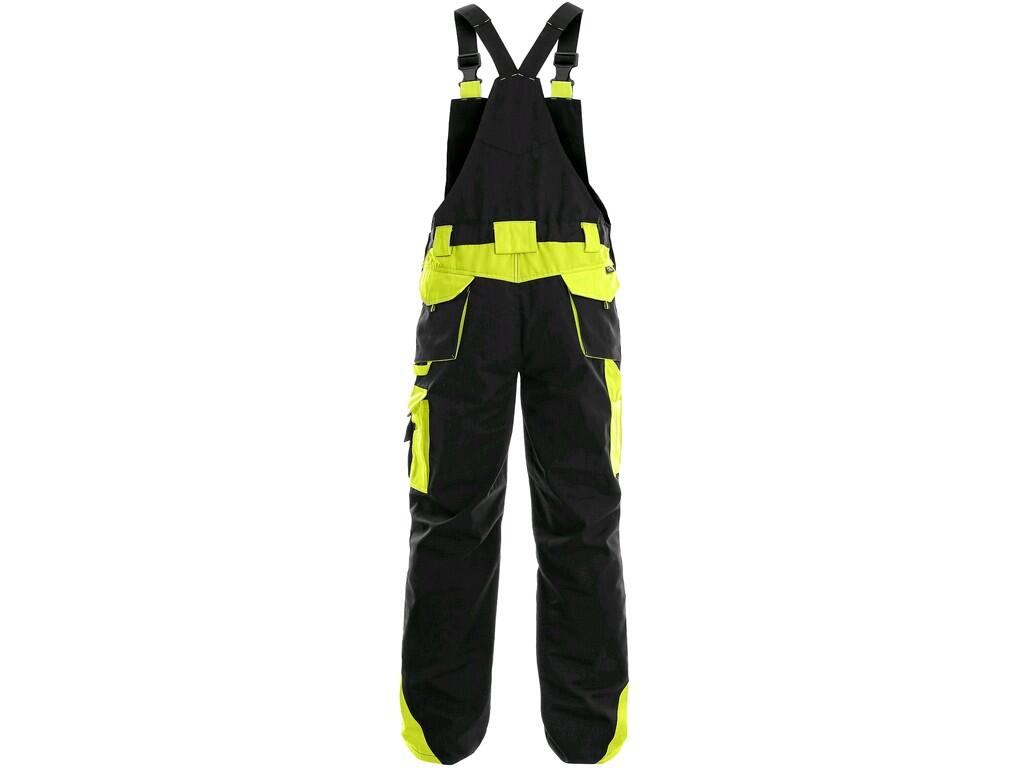 Bibpants CXS SIRIUS BRIGHTON: Men´s bibpants, reinforced knees with possibility to insert knee protectors, waist with belt loops, front pockets, multifunctional side pockets, back…