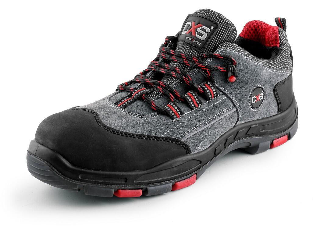 Low footwear CXS ROCK SLATE S1P: Working low footwear, leather, with plastic toe cap and composite midsole, reflective accessories. Material: upper made of 1,6 - 1,8 mm quality co…