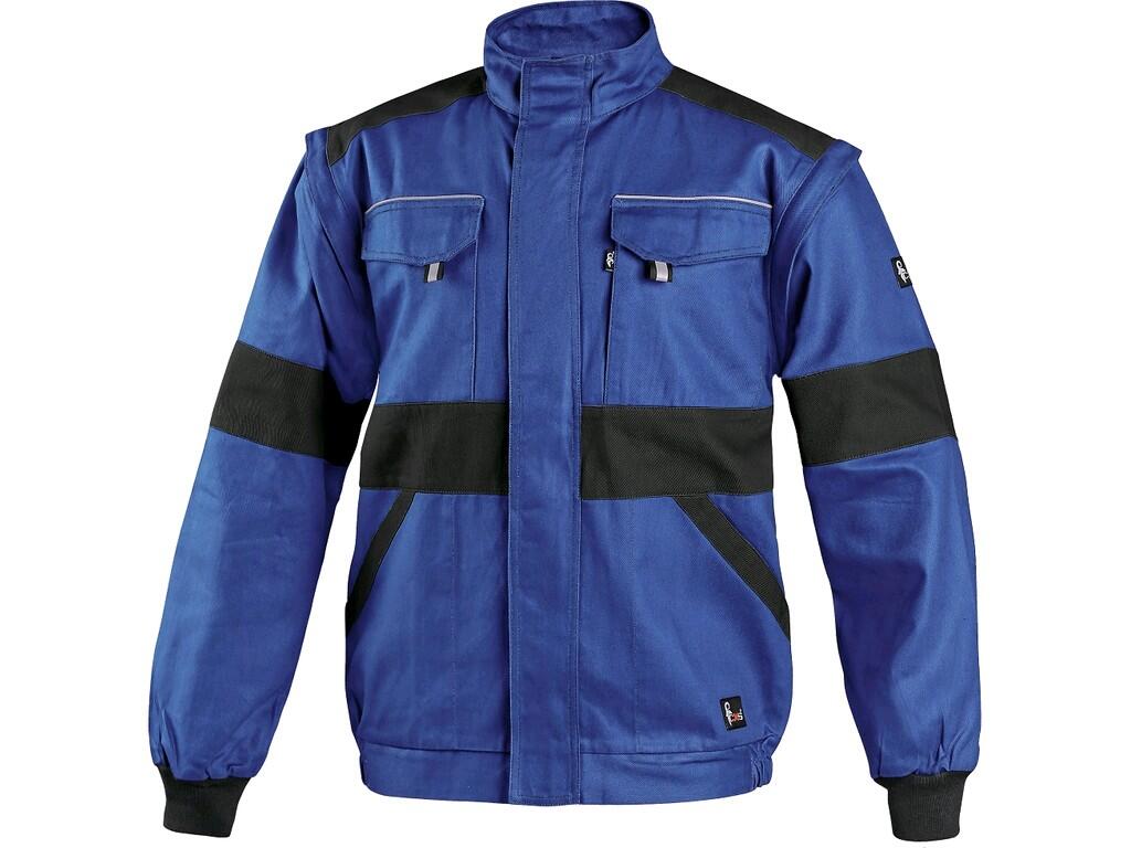 Jacket CXS LUXY EDA: Men’s working jacket, detachable sleeves with elastic cuff, covered zipper fastening with velcro, chest flap pockets, hidden chest zipper pocket, simple side…