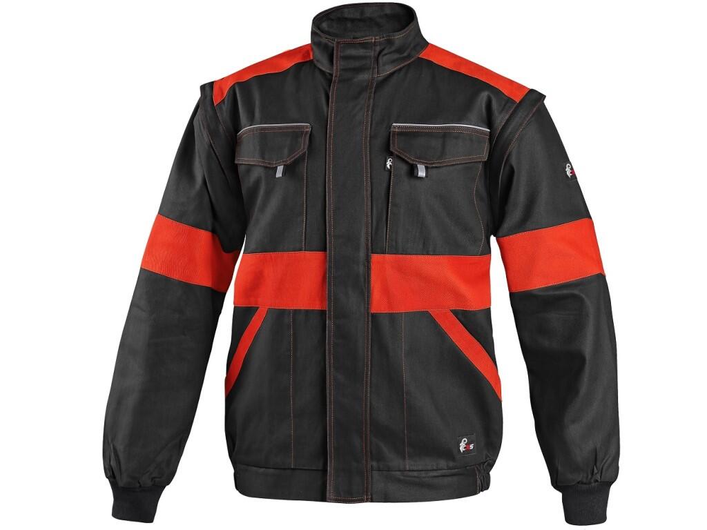 Jacket CXS LUXY EDA: Men’s working jacket, detachable sleeves with elastic cuff, covered zipper fastening with velcro, chest flap pockets, hidden chest zipper pocket, simple side…