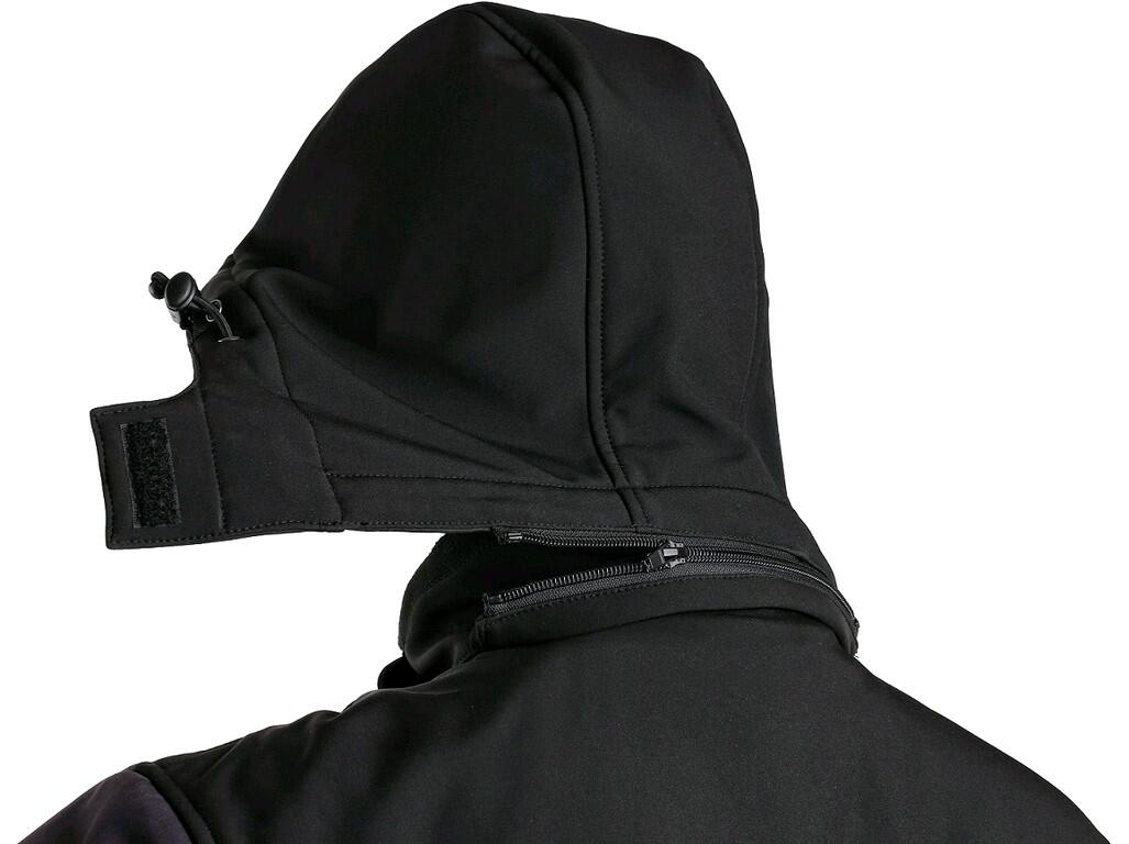 Jacket CXS FRANCISCO: Men’s softshell jacket with detachable hood, water-resistant and windproof, zipper fastening, underarm ventilation, sleeves with regulated wristband, chest z…