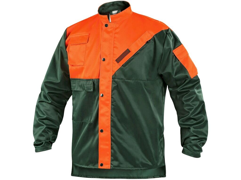 Jacket LESNÍK: Men’s working jacket, snap for pulling sleeve cuffs, 4 pockets, covered zipper and snap fastening, prolonged back part, ventilation of the underarm and back part. R…