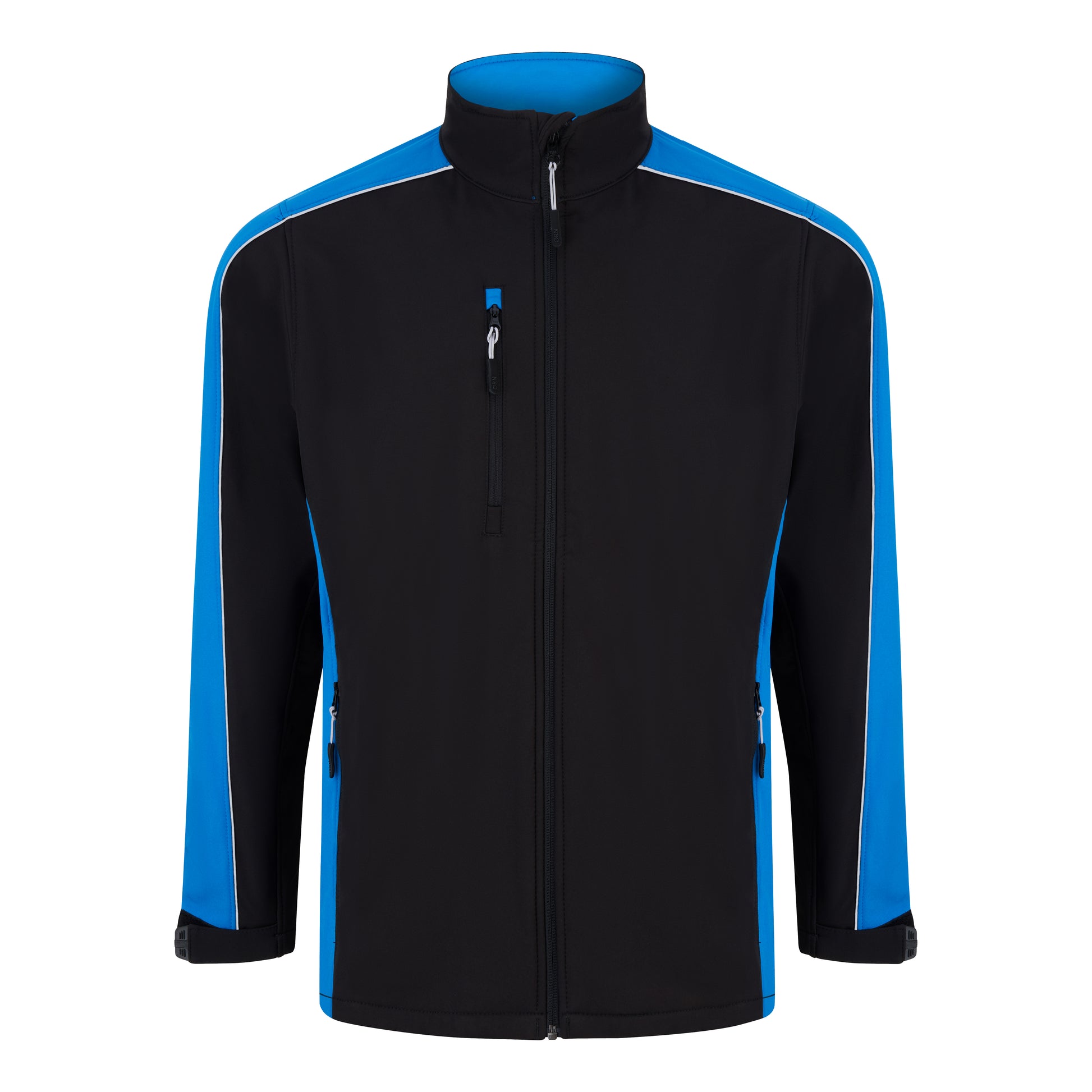 Avocet Softshell Black - Reflex Blue Front