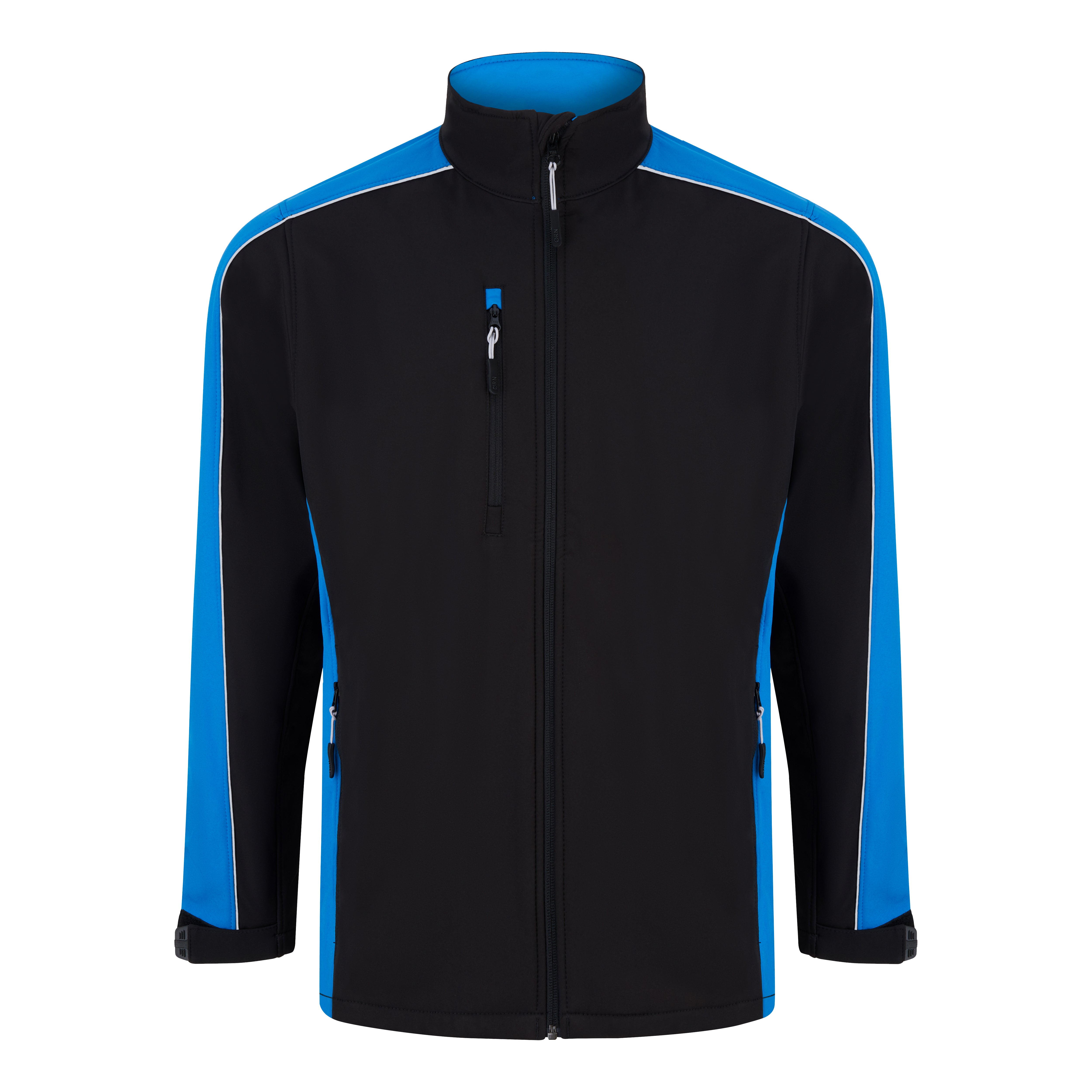 Avocet Softshell Black - Reflex Blue Front
