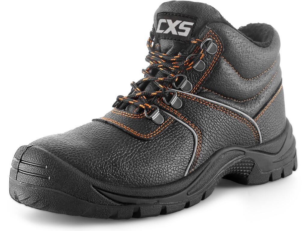 Ankle footwear CXS STONE APATIT WINTER S3: Ankle footwear, winter, leather with steel toe cap and insole, reflective accessories. Material: 1,6 - 1,8 mm cow hydrophobic split embo…