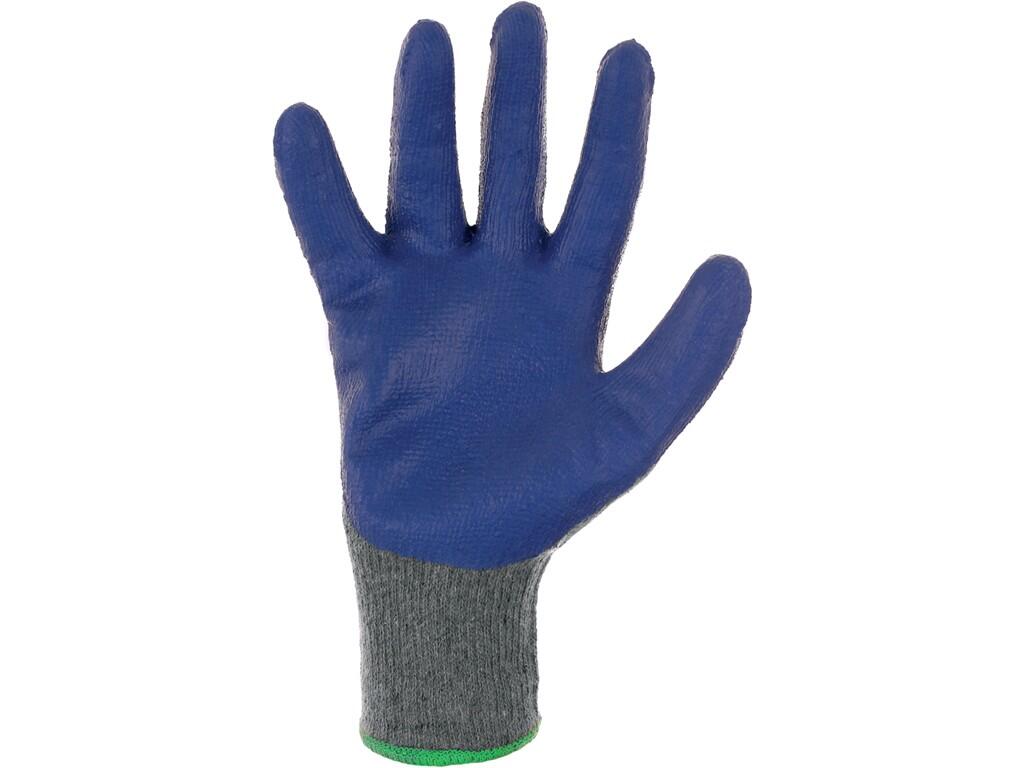 Gloves CXS COLCA: Seamless gloves made of mixed knit with palm and fingers coated with smooth latex, protection against contact heat up to 100°C. Recommended application: goods ha…