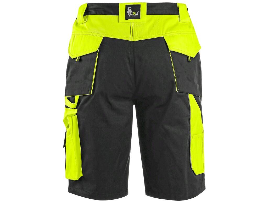 Shorts CXS SIRIUS BRIGHTON: Men ́s working shorts, waist with belt loops and side elastic bands, front pockets, multifunctional pockets on both sides, two back flap pockets, refle…