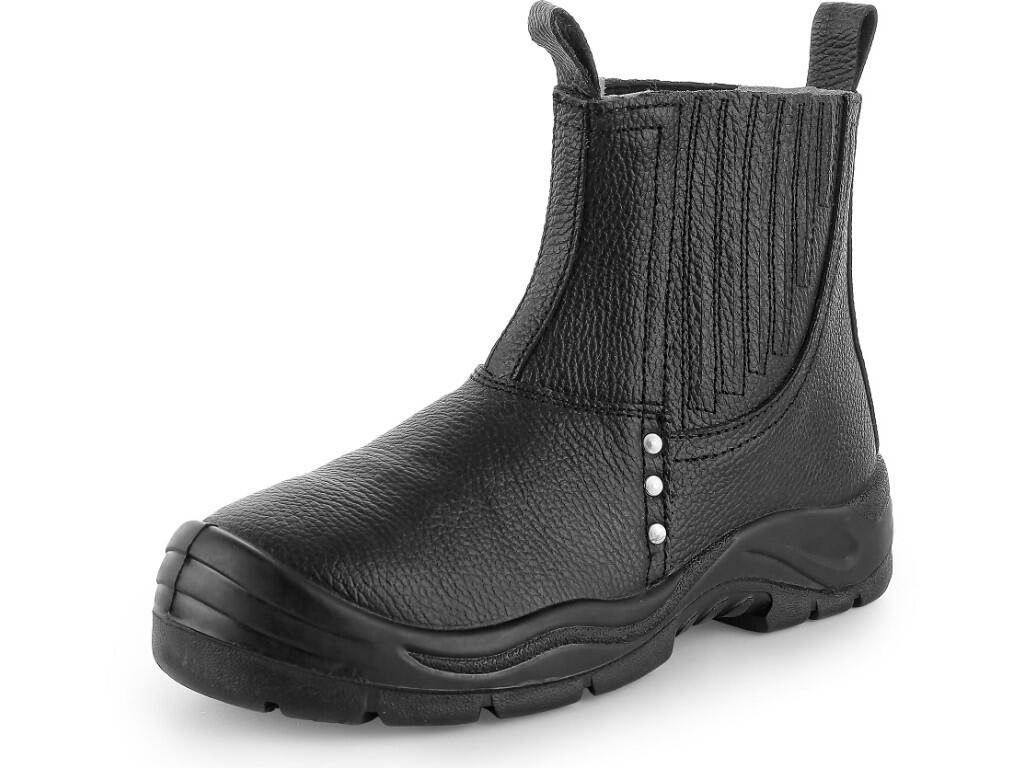 Ankle footwear CXS WORK DRAGO S1: Ankle footwear, leather with covered spring, material: quality thick embossed leather upper with steel toe cap, with covered flexible rubber spri…