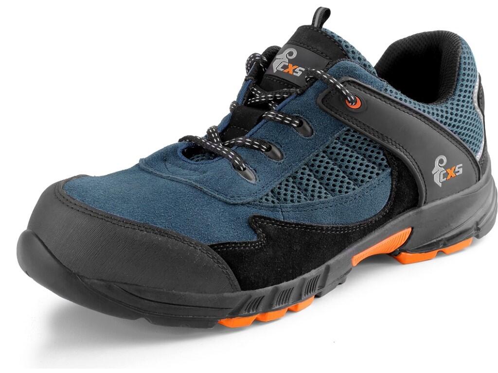Low footwear CXS LAND EIVISSA S1: Safety low footwear with steel toe cap, reflective accessories. Material: upper made of 1,4 - 1,6 mm cow suede leather combined with breathable t…