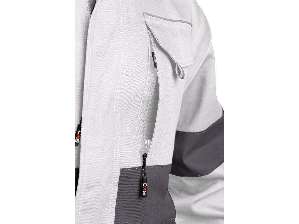 Jacket CXS LUXY EDA: Men’s working jacket, detachable sleeves with elastic cuff, covered zipper fastening with velcro, chest flap pockets, hidden chest zipper pocket, simple side…