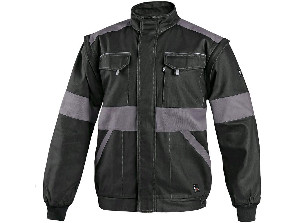 Jacket CXS LUXY EDA: Men’s working jacket, detachable sleeves with elastic cuff, covered zipper fastening with velcro, chest flap pockets, hidden chest zipper pocket, simple side…