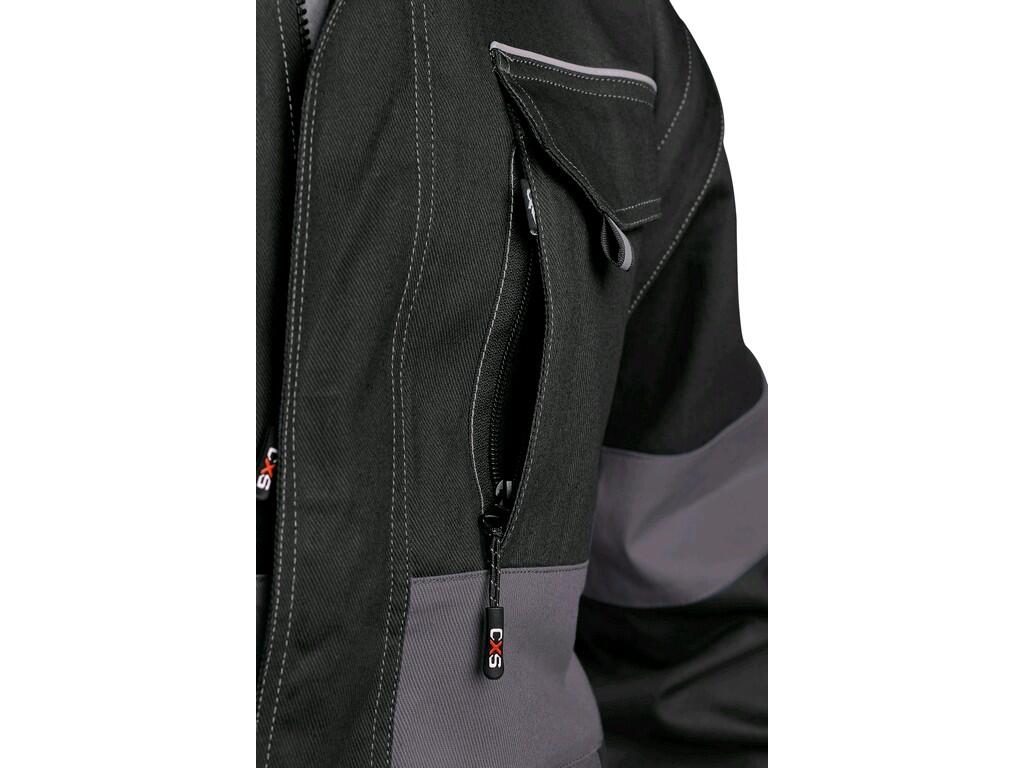 Jacket CXS LUXY EDA: Men’s working jacket, detachable sleeves with elastic cuff, covered zipper fastening with velcro, chest flap pockets, hidden chest zipper pocket, simple side…