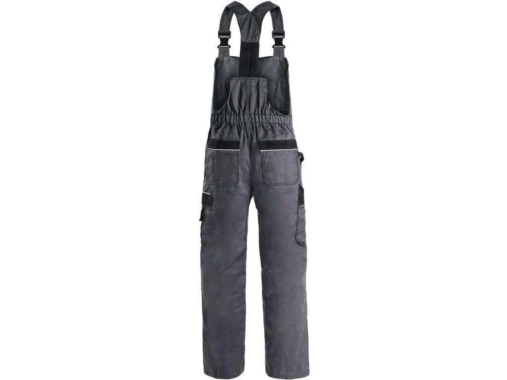 Bibpants ORION KRYŠTOF: Men’s working trousers with bib - shortened version for height 170-176 cm. Bib flap pockets, waist with belt loops and elastic band in the back, front pock…