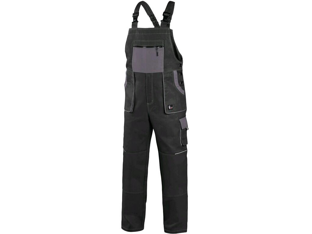 Bibpants CXS LUXY ROBIN: Men’s working trousers with bib, bib zipper pocket, waist with elastic band in the back, front pockets, side pocket for tape / folding measure, side pocke…