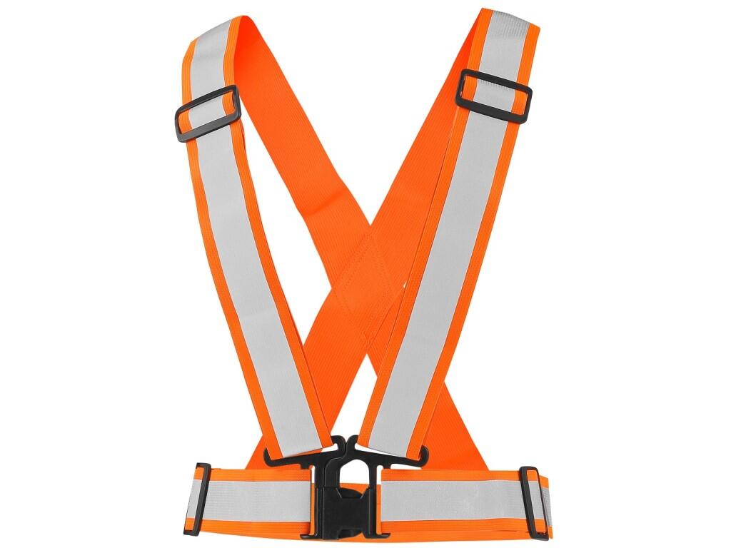 Reflective elastic CXS CROSS BELT: Elastic cross with reflective strips 3 cm wide. Retractable buckles allow individual adjustment of length and width. Fastening at the centre wit…