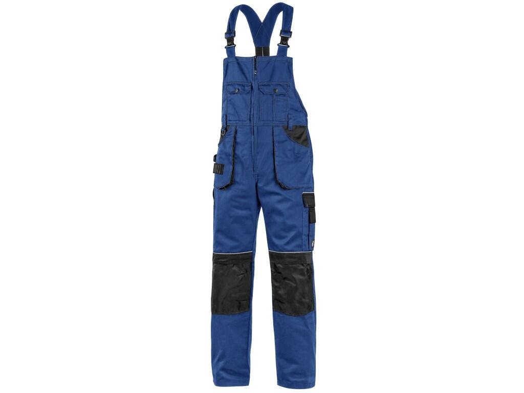 Bibpants CXS ORION KRYŠTOF: Men’s working trousers with bib, bib flap pockets, waist with belt loops and elastic band in the back, front pockets with loops for tools, multifunctio…