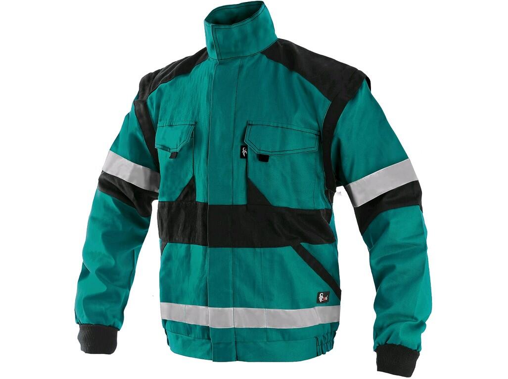 Jacket CXS LUXY BRIGHT: Men’s working jacket, detachable sleeves with elastic cuff, covered zipper fastening with velcro, chest flap pockets, hidden chest zipper pocket, simple si…