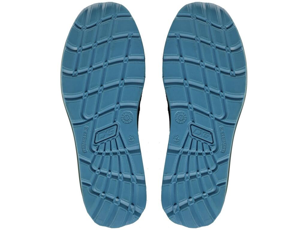 Low footwear CXS TEXLINE VIS S1: Low footwear, textile, reflective accessories. Material: 1,8 - 2,0 mm polyester upper washable up to 30°C, reinforced microfibre overcap, 3-layer…