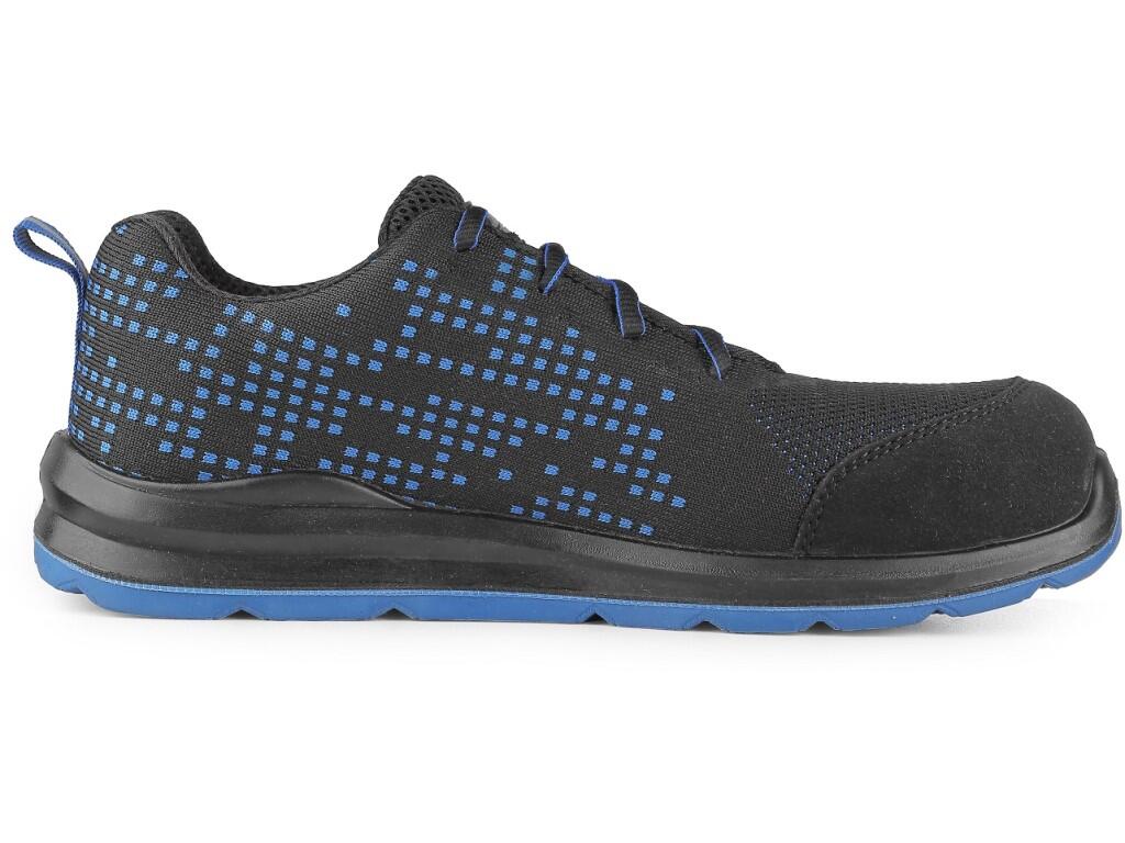 Low footwear CXS TEXLINE VIS S1: Low footwear, textile, reflective accessories. Material: 1,8 - 2,0 mm polyester upper washable up to 30°C, reinforced microfibre overcap, 3-layer…