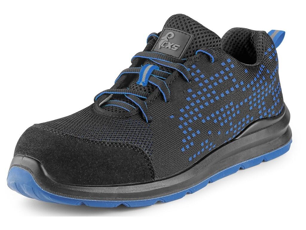 Low footwear CXS TEXLINE VIS S1: Low footwear, textile, reflective accessories. Material: 1,8 - 2,0 mm polyester upper washable up to 30°C, reinforced microfibre overcap, 3-layer…