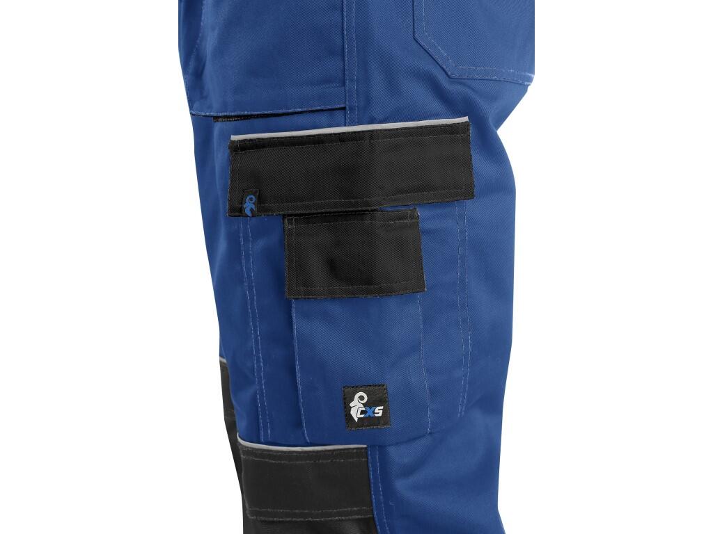 Bibpants CXS ORION KRYŠTOF: Men’s working trousers with bib, bib flap pockets, waist with belt loops and elastic band in the back, front pockets with loops for tools, multifunctio…