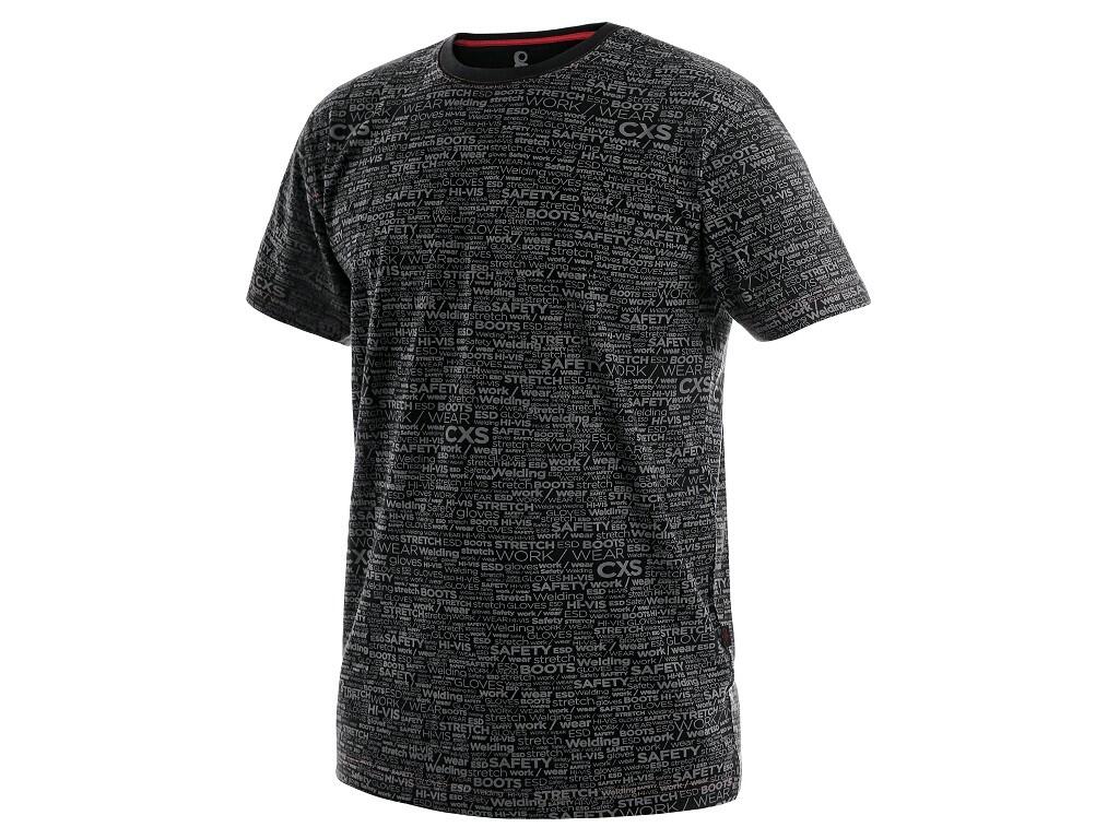 T-shirt DARREN: T-shirt with short sleeve, round neck. Red stitching on sleeve and bottom hem. Stabilizing neck tape in grey/ red color. Flatbed printing on fabric with final sili…