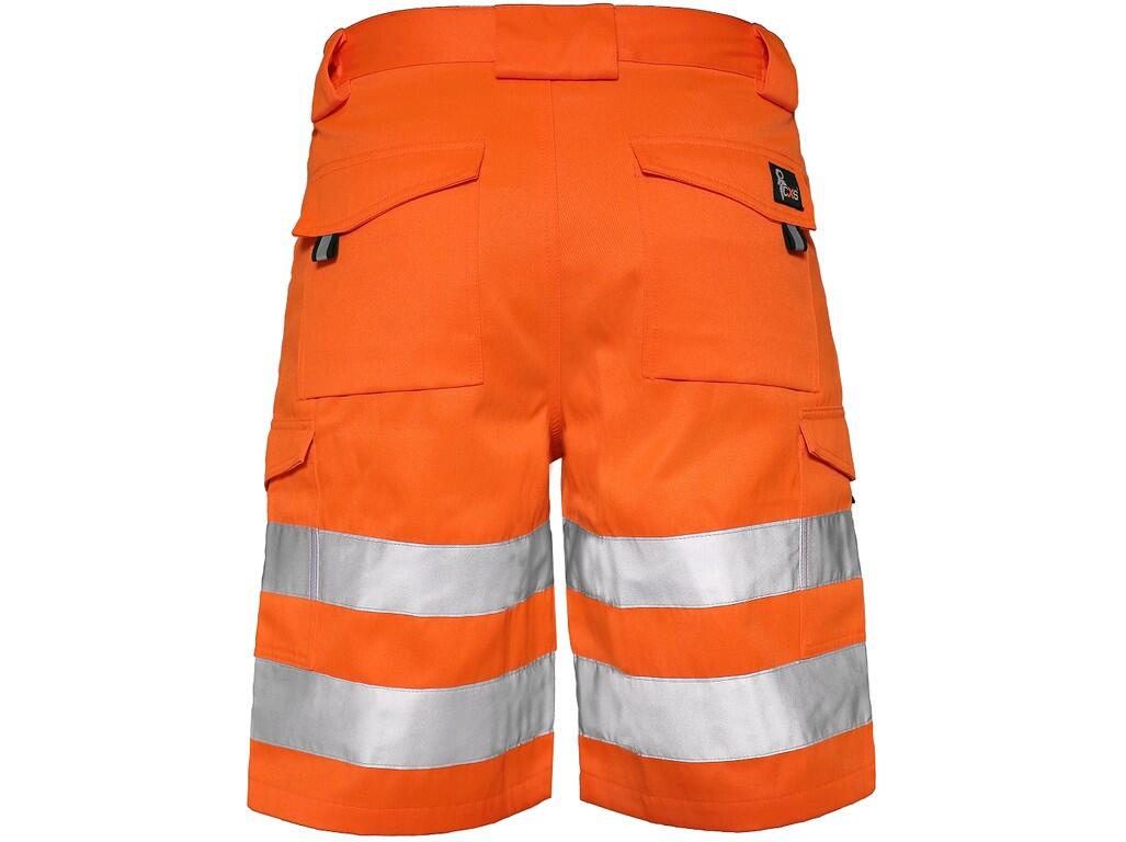 Shorts CXS NORWICH: Men ́s high visible shorts, waist with loops and side elastic band, 2 front pockets, 2 back flap pockets with velcro, 2 side flap pockets with velcro, the left…