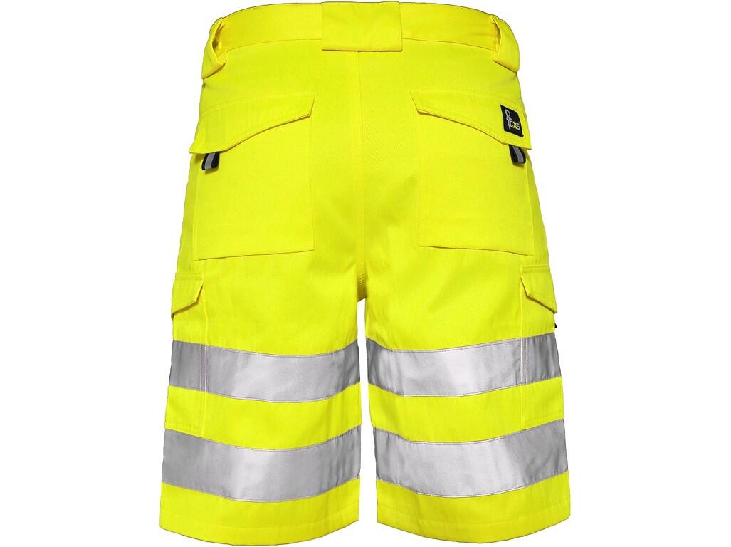 Shorts CXS NORWICH: Men ́s high visible shorts, waist with loops and side elastic band, 2 front pockets, 2 back flap pockets with velcro, 2 side flap pockets with velcro, the left…