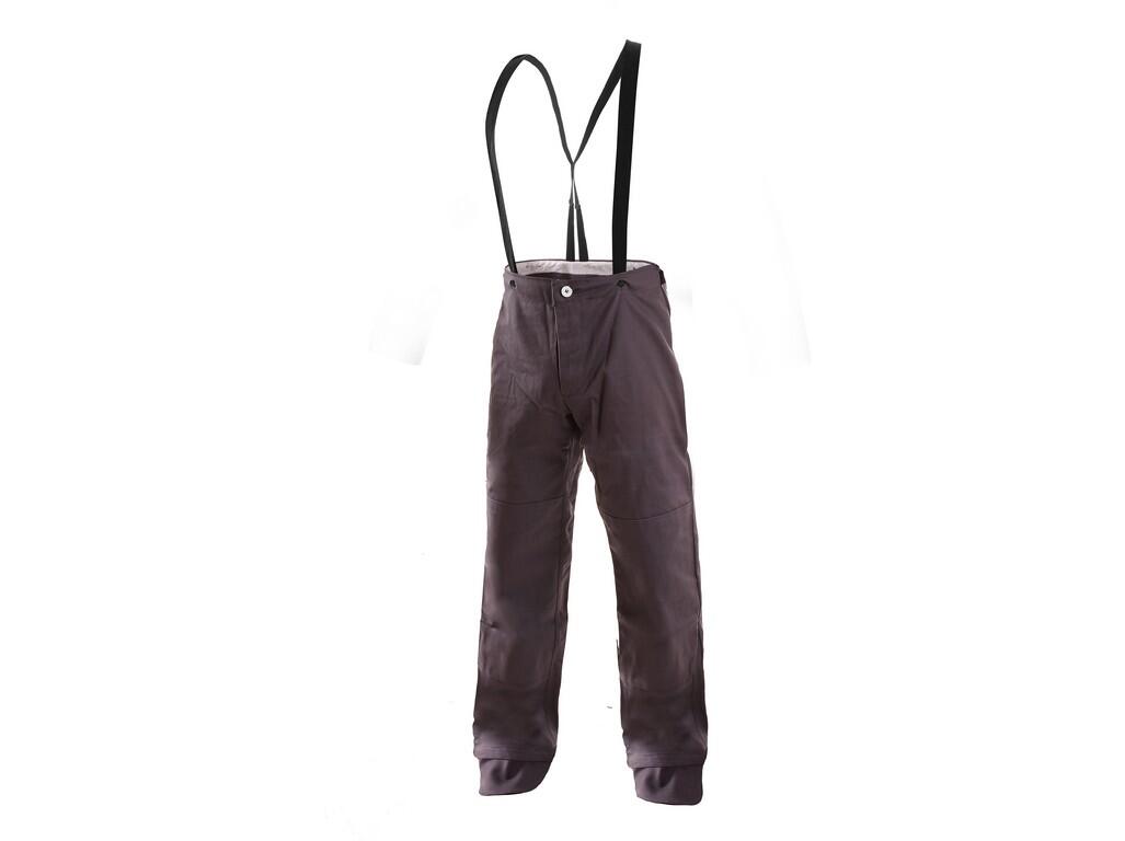 Trousers MOFOS: Men ́s welding trousers, elastic braces in the back, waist with button fastening, right back pocket with velcro, reinforced knees, cover over shoes. Recommended ap…