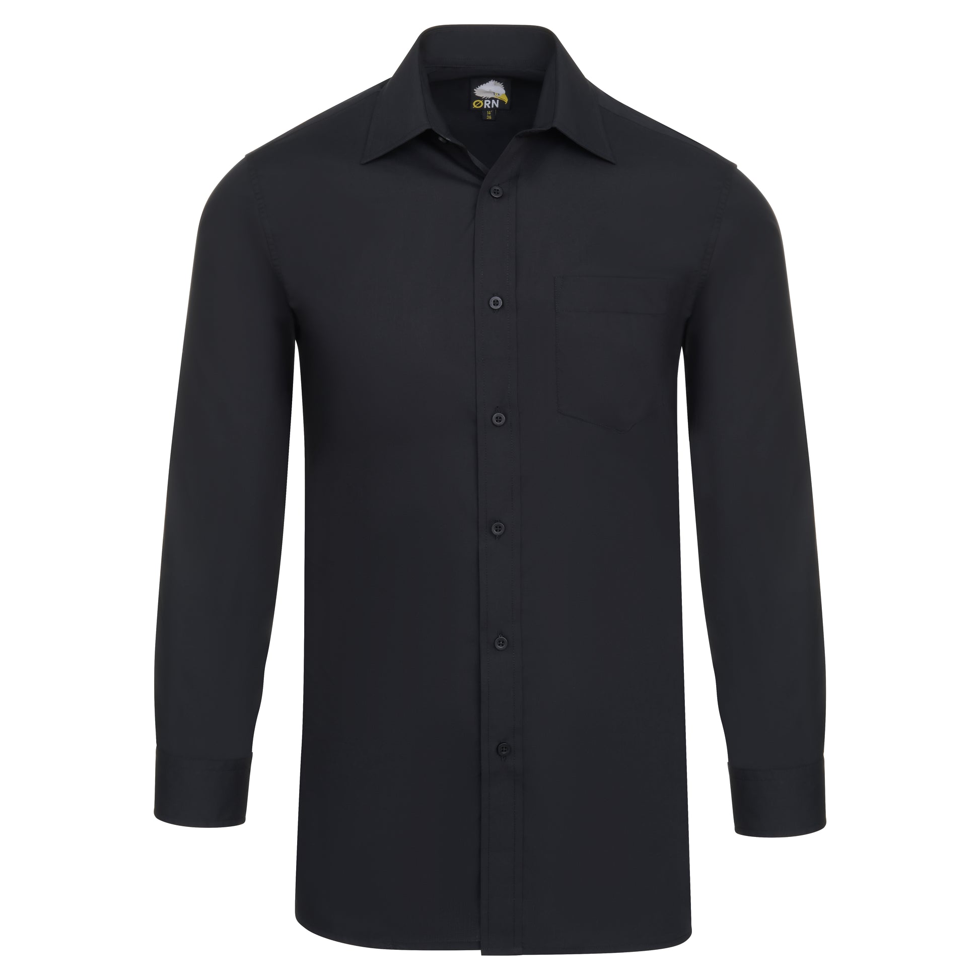 The Essential L/S Shirt Black Front