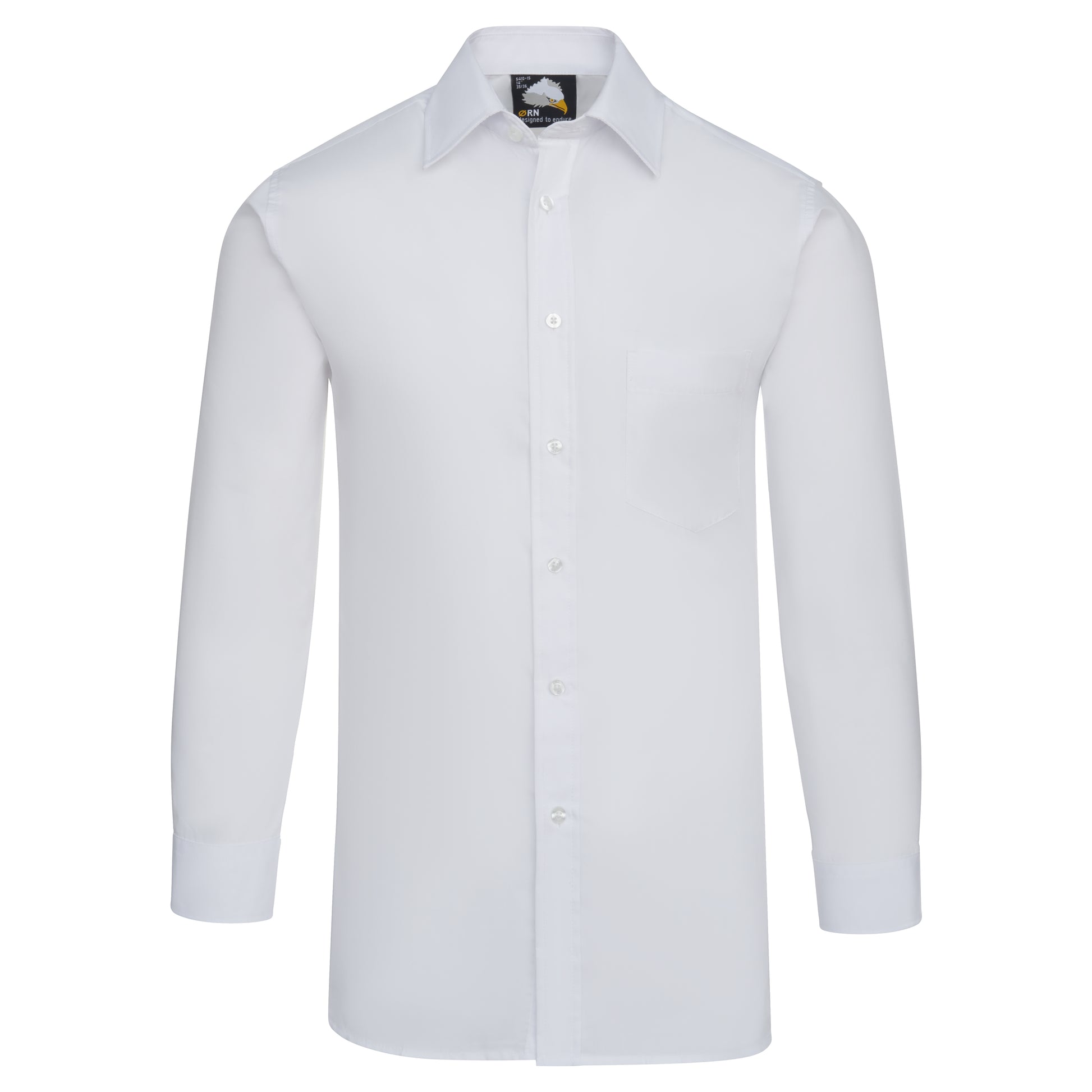 The Essential L/S Shirt White Front