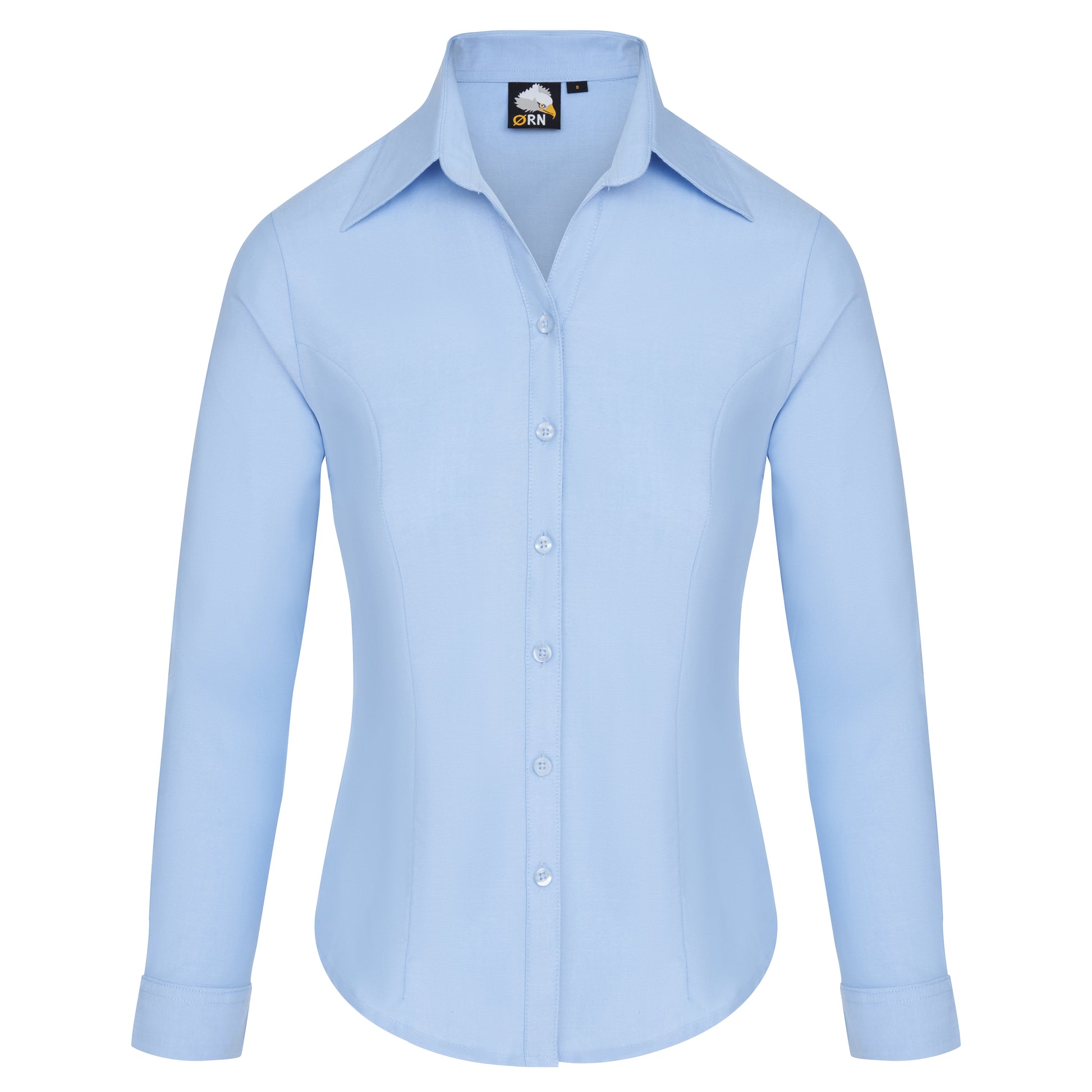 The Classic Ladies Oxford L/S Blouse Sky Front