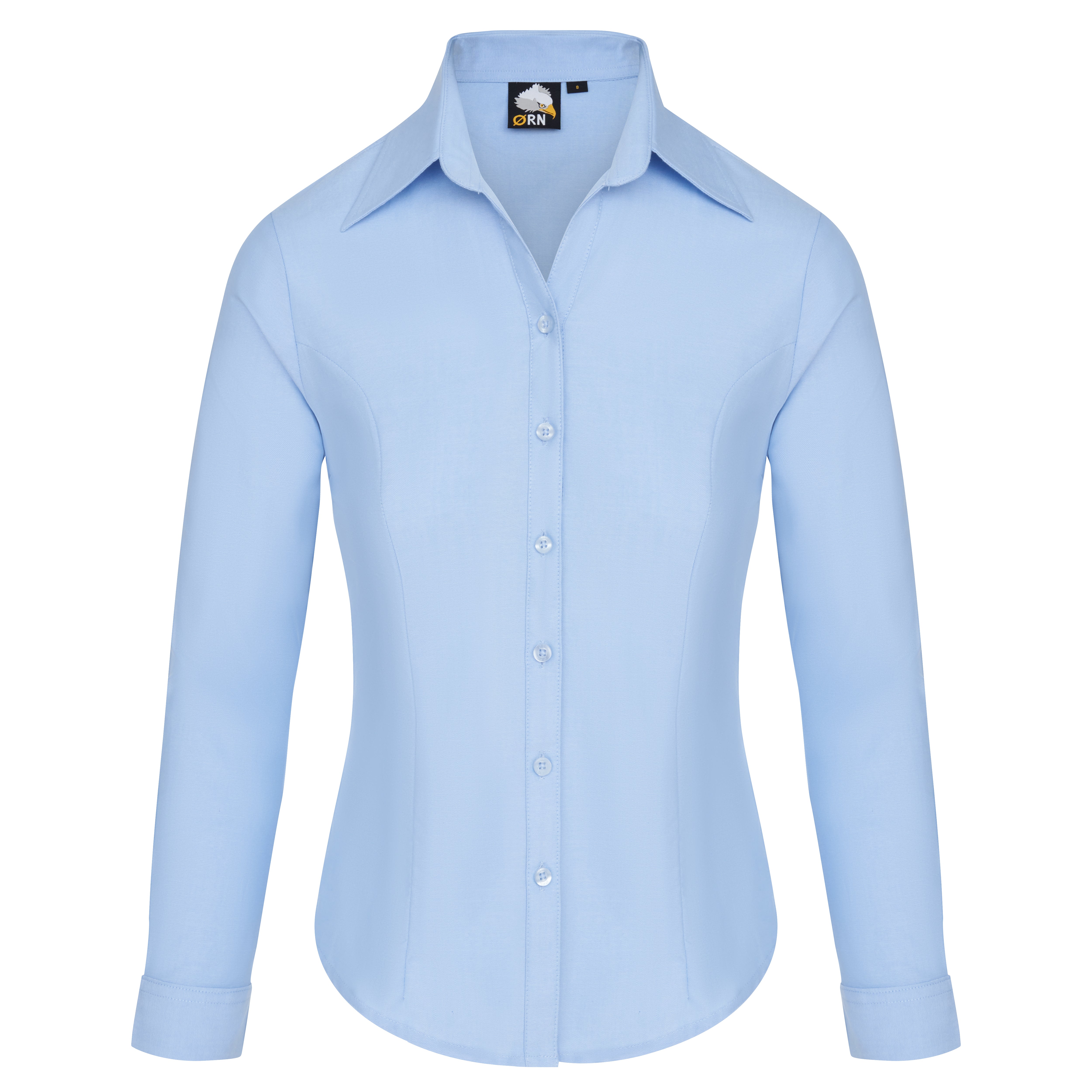 The Classic Ladies Oxford L/S Blouse Sky Front