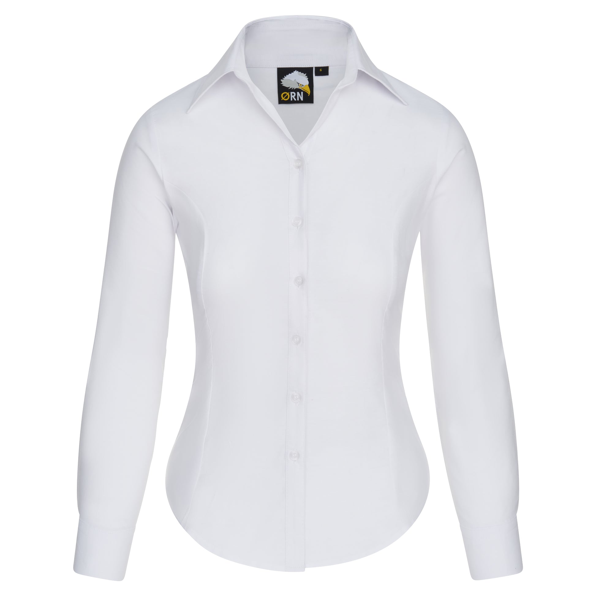 The Classic Ladies Oxford L/S Blouse White Front
