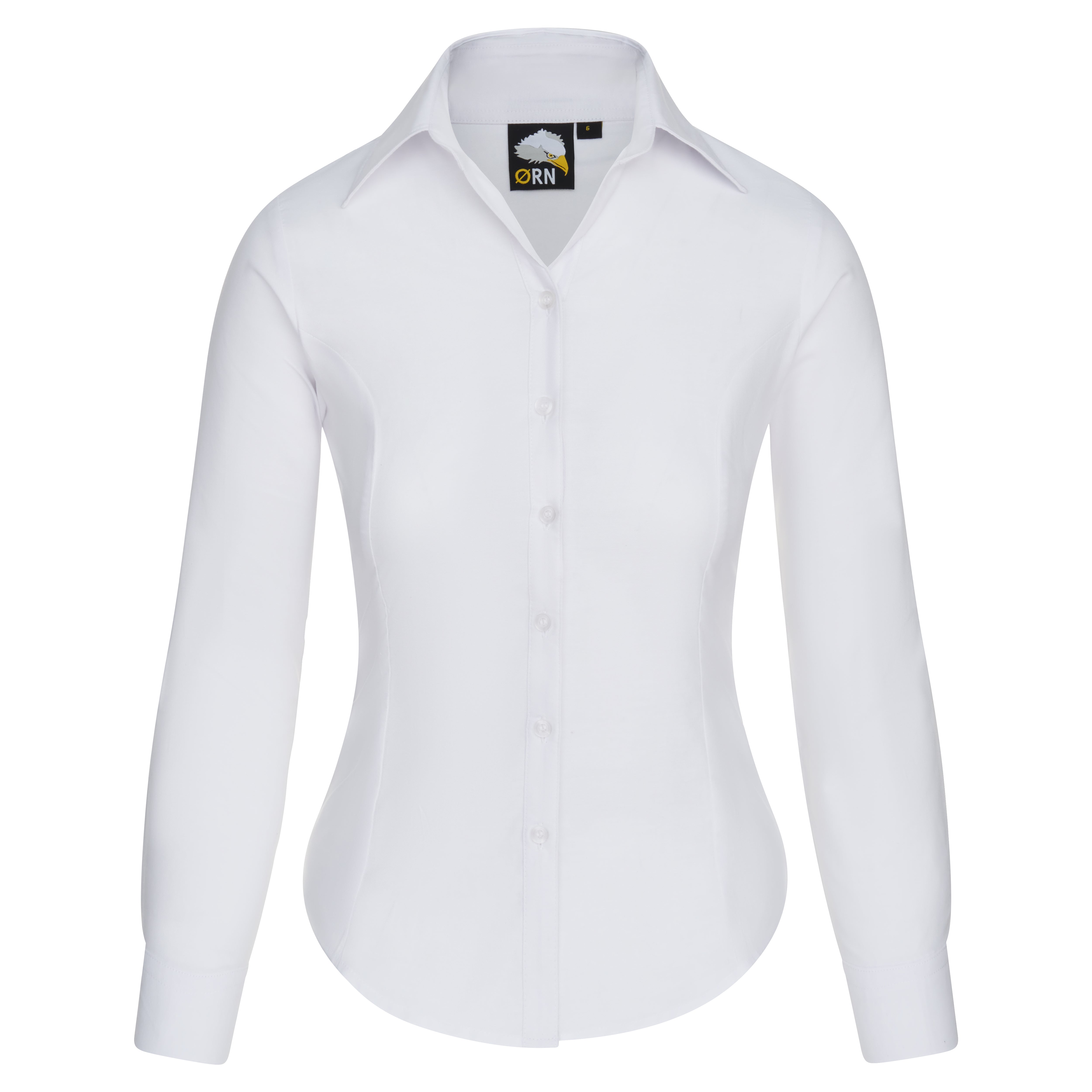 The Classic Ladies Oxford L/S Blouse White Front