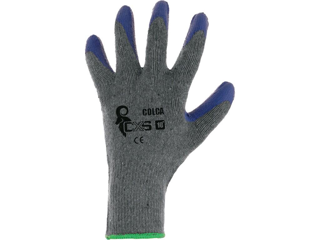 Gloves CXS COLCA: Seamless gloves made of mixed knit with palm and fingers coated with smooth latex, protection against contact heat up to 100°C. Recommended application: goods ha…