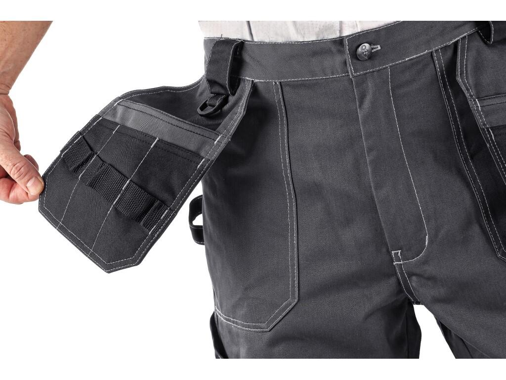 Trousers CXS ORION TEODOR PLUS: Men’s working trousers, waist with belt loops and elastic band in the back, front hanging pockets for tools with possibility to insert into the poc…