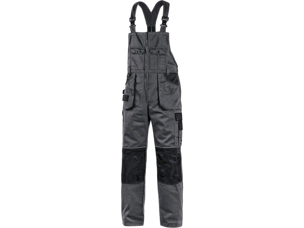 Bibpants ORION KRYŠTOF: Men’s working trousers with bib - shortened version for height 170-176 cm. Bib flap pockets, waist with belt loops and elastic band in the back, front pock…