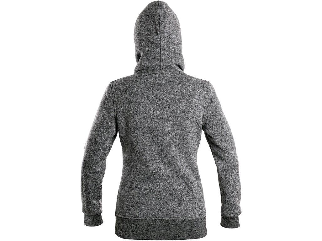 Jacket POMONA: Ladies’ jacket made of knitted fabric, fixed hood, zipper fastening, waist and sleeves to the elastic band, reflective accessories, 2 side pockets.