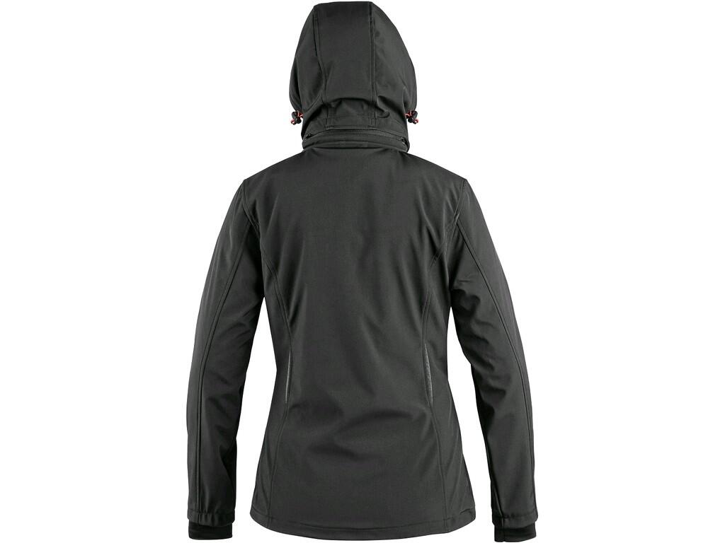 Jacket CXS DIGBY: Ladies’ softshell jacket with detachable hood, water-resistant and windproof, zipper fastening, underarm ventilation, sleeves with inner cuffs, tightening at the…