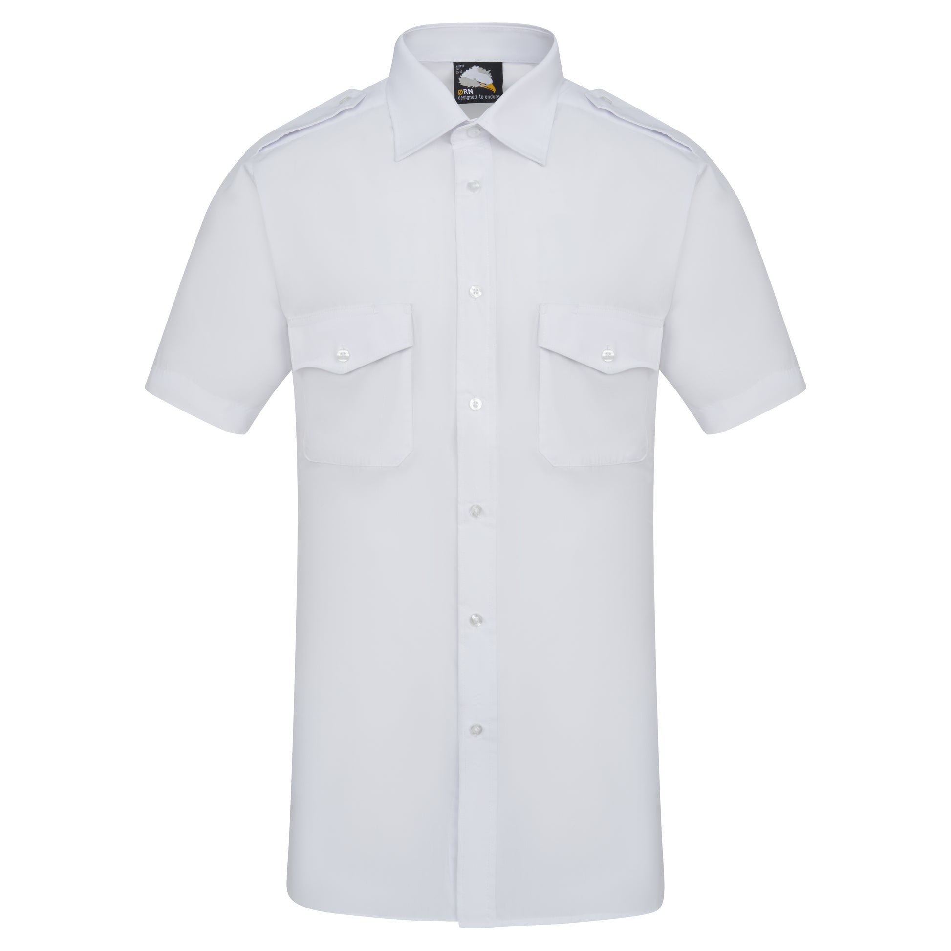 The Essential S/S Pilot Shirt White Front