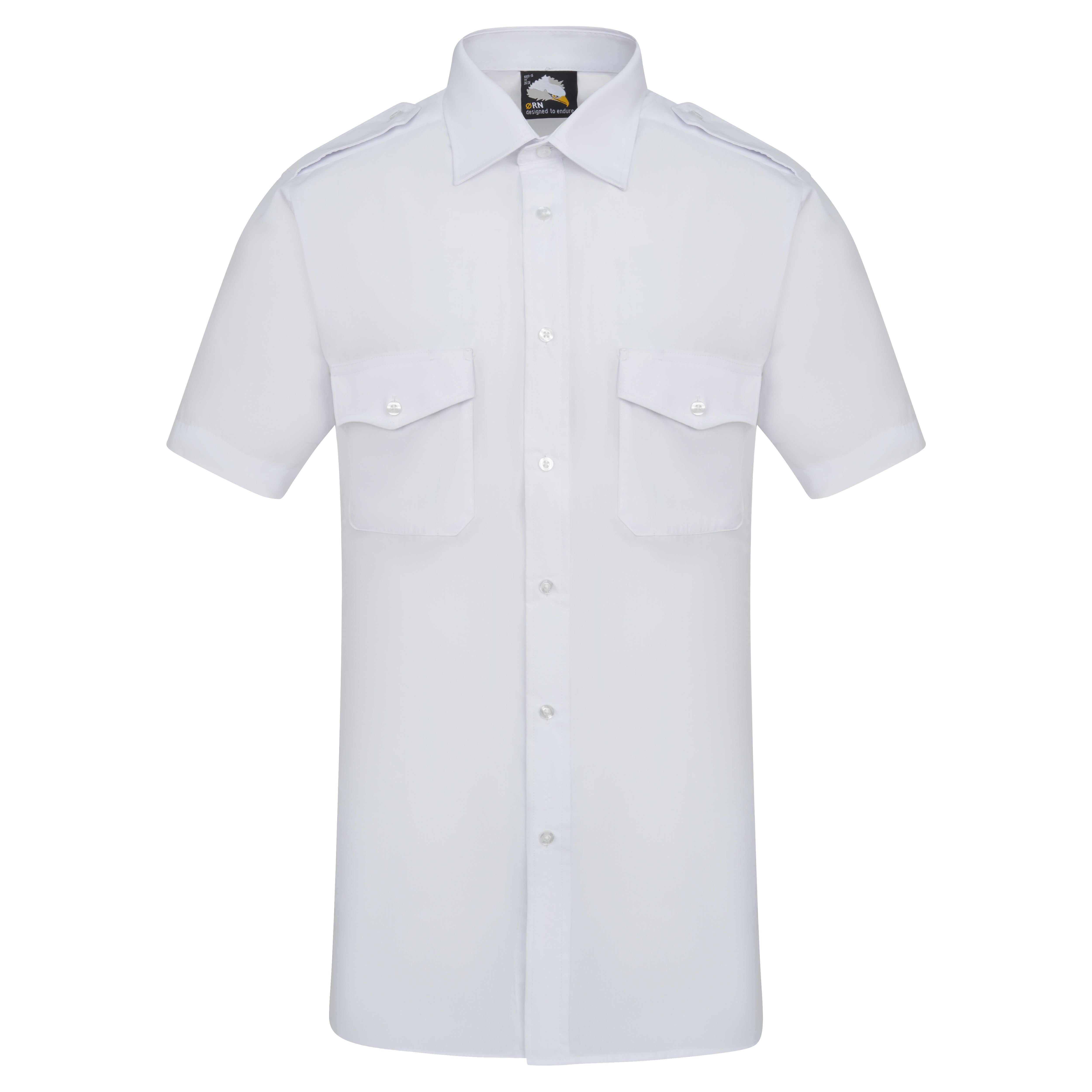 The Essential S/S Pilot Shirt White Front