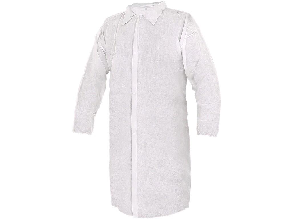 Disposable visor coat CXS RICK: Disposable coat made of non-woven textile, snap fastening, sleeves to the elastic band. The coat protects against dust and slight dirt. Recommended…