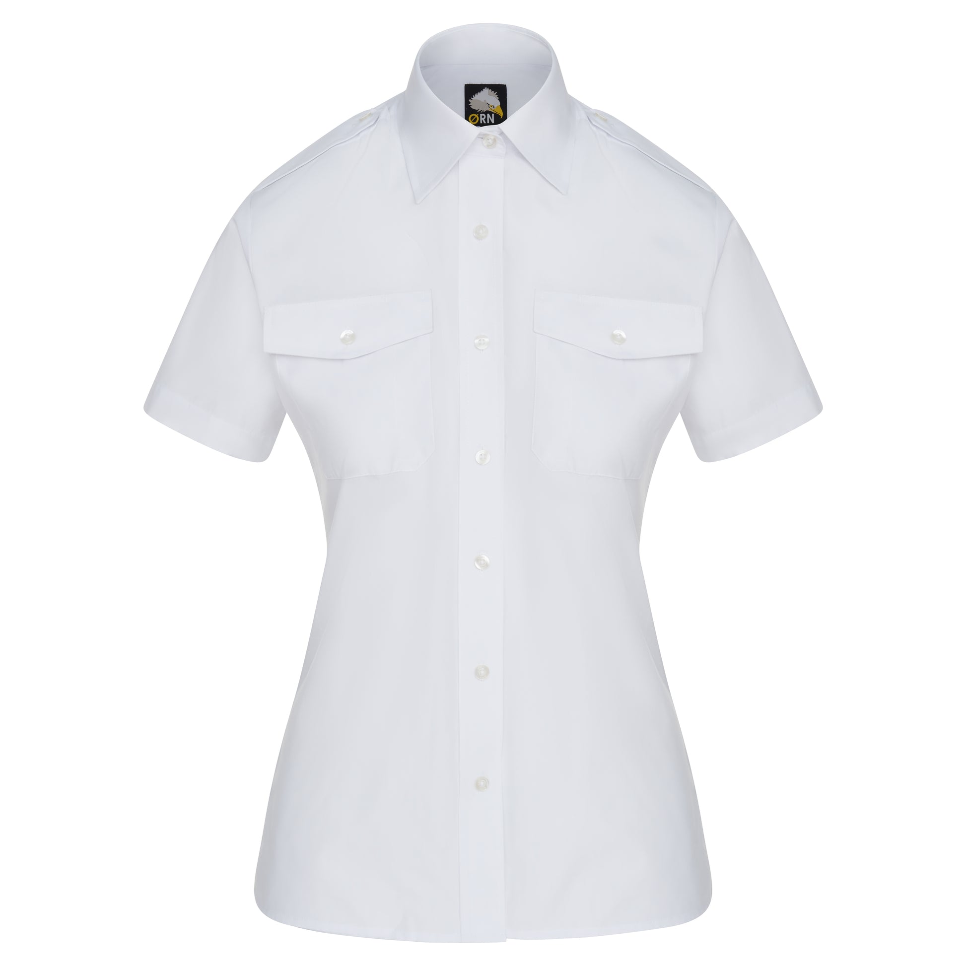 The Classic S/S Pilot Blouse White Front